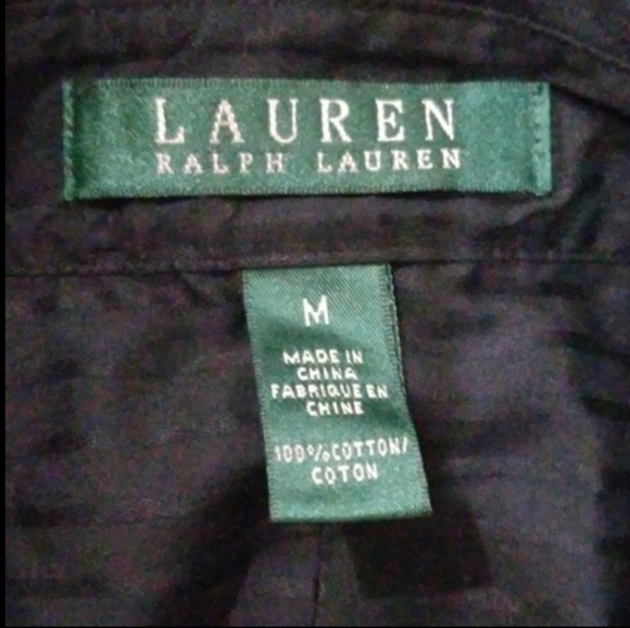 Lauren Ralph Lauren women's black with gold blouse - Picture 17 of 17